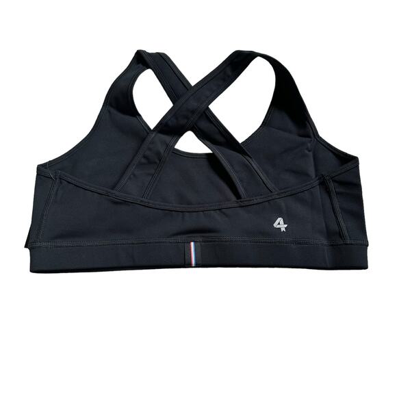 FOURLAPS Infinity Sports Bra Basic Black Women's Size Large NWT Medium Support - Picture 6 of 9